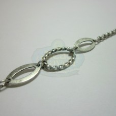 Antique Silver Small Cable w/Large Links Chain